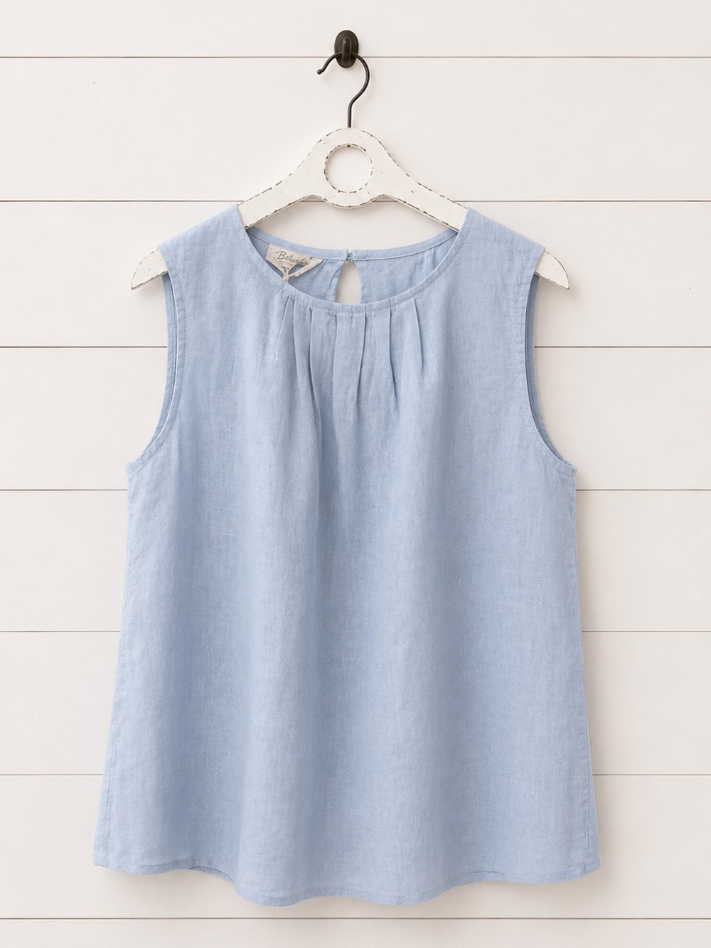 NWT Sleeveless Light Blue Linen Tank Top